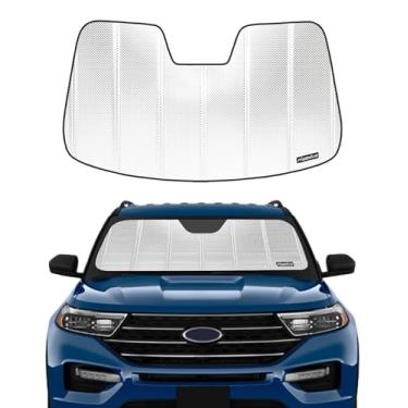 Imagem de Pigenius Para-brisa para Ford Explorer 2020-2024. Película de alumínio refletiva de atualização 2024 para proteção interna máxima