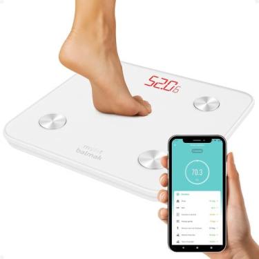Imagem de Balança Bioimpedância Digital Corporal Aplicativo Bluetooth Até 180Kg 