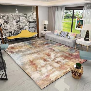 Imagem de Tapetes geométricos modernos de cores claras para sala de estar, decoração de casa, tamanho grande, tapetes para quarto, sala de estar, tapetes macios (200 x 300 cm, 78,7 x 118 pol./flanela-6)