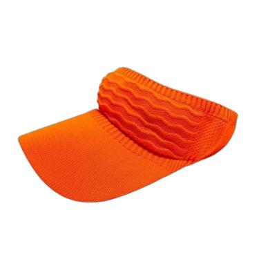 Imagem de Viseira Aba Longa Boné Moda Blogueira Respirável Laranja