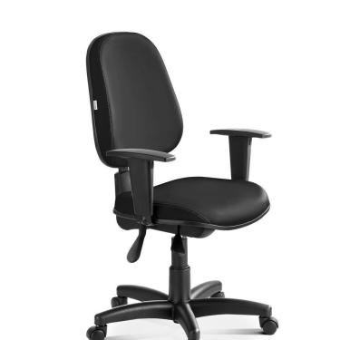 Imagem de Cadeira Giratória Internauta Multi Regulável Com Braço Preto