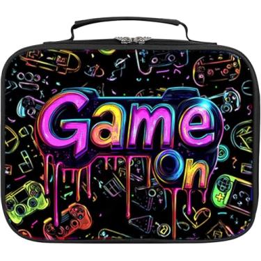 Imagem de WOBAGMEN Lancheira infantil, lancheira pequena e fofa, lancheira isolada, reutilizável, para meninas, meninos, crianças, piquenique, escola, presente de volta às aulas (jogo tangzhi)