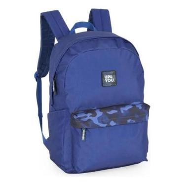 Imagem de Mochila Juvenil Up4You Azul Camuflada