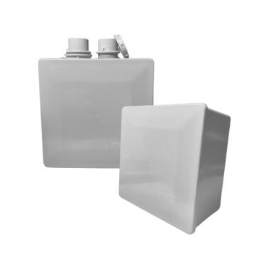 Imagem de KIT Caixa de Passagem Deep Box 15x15CM C/Conector Reto PVC 1POL (Branco)