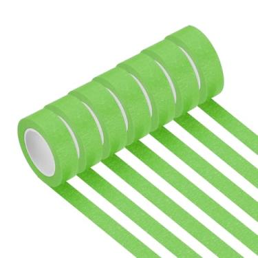 Imagem de PATIKIL Fita adesiva verde clara 2,5 cm x 14 m, 7 rolos com código de cores para pintura de parede e organização de laboratório de ciências