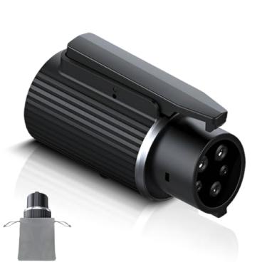 Imagem de HiNADA Adaptador de carregamento Tesla para J1772 EV, conversor NACS para J1772, 80A/240V, IP55 impermeável, compatível com conectores de parede Tesla, carregadores de destino, carregadores móveis