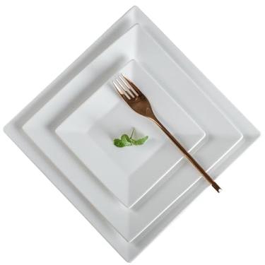 Imagem de Nordic Home Creative Simple Ceramic Square Plate European Underglaze Color Square Plate - 25,4 cm