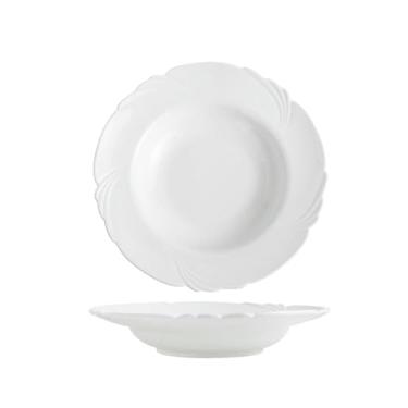 Imagem de Prato de massa de comida ocidental de cerâmica criativa em forma de pétala nórdica vento doméstico - prato de sopa de 21 cm.