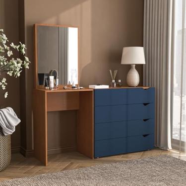 Imagem de Cômoda Penteadeira 4 Gavetas com Espelho Porto