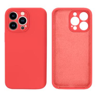 Imagem de Capinha Compativel com iPhone 14 Pro Max Com Proteção de Câmera em Silicone com Interior Aveludado