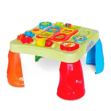 Imagem de Mesa de Atividades Didática Musical para Bebês e Crianças Brinquedo Educativo Interativo com Som e Luzes Estimula Desenvolvimento e Aprendizado Meninos Meninas - Verde
