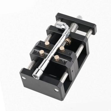 Imagem de YWBL-WH Torno de Madeira por Auto -centralização, Grampos de Bancada de Liga de Alumínio Duráveis ​​para Perfuração e Moagem, Com Ajuste de Escala