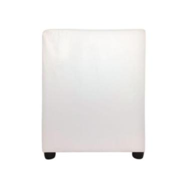 Imagem de Puff Puf Banco Banqueta Quadrada Cubo Decorativo - Realizar, Branco