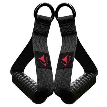 Imagem de Vigoog Cabos de máquina de cabos resistentes, acessórios de aderência de treino para equipamento de exercício do sistema de polia (preto de carbono R)