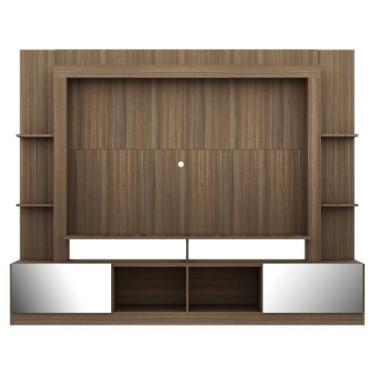 Imagem de Rack com Painel 65 Portas com Espelho Oslo Madeirado - MULTIMOVEIS