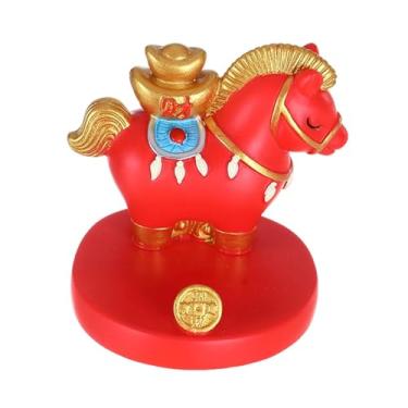 Imagem de Bothyi Decorações para o Ano Chinês do Cavalo de 2026, Ornamento de Mesa, Estátua de Cavalo Mascote para Armário, Estante, Lembrança de Abençoamento, 1228