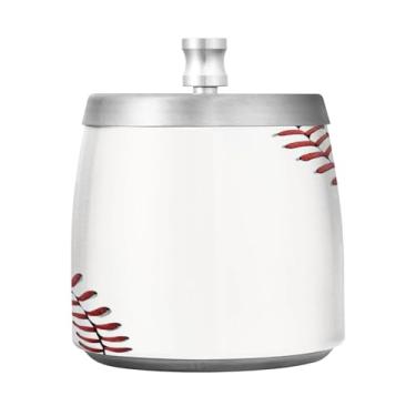 Imagem de Qilmy Cinzeiro de aço inoxidável com tampa - Cinzeiro de cigarro à prova de vento sem cheiro sem fumaça para casa, escritório, carro, pátio, varanda (uso interno e externo)