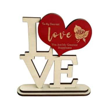 Imagem de Placa de dos Namorados | Ornamento Rústico De Amor Em | Placa Elegante Para Escritório Decoração De São Valentim | Para Casa Sala De Estar Cozinha Apartamento