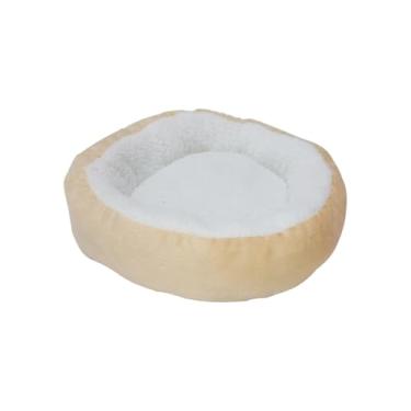 Imagem de Caminha Redonda Pets Sherpa para Cães e Gatos Macia 50x50 cm Quente Confortável Cama Pet Com Pelinho(Doce)