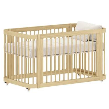 Imagem de Berço Madeira Maciça Acabamento Premium Linha Evolutivo 2 em 1 Marca Q