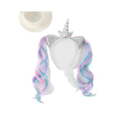 Imagem de Tiara De Unicórnio Com Lantejoulas Para Aniversário De Menina, Decoraç