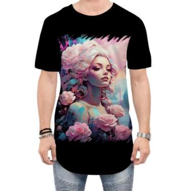 Imagem de Camiseta Longline Mulher de Rosas Paixão 1 - Kasubeck Store, M