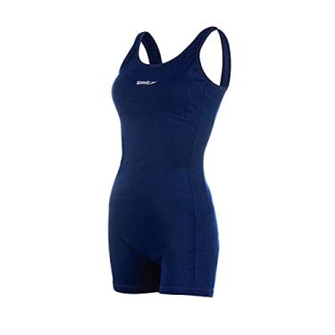 Imagem de Macaquinho, Speedo, Basic, Acquaplus Liso com Alças Retas e Sustentação no Busto, tamanho M - Azul Escuro