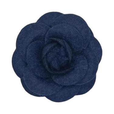 Imagem de Broche De Couro Francês Com Franjas De Pérola Em Estampa Xadrez Preto 