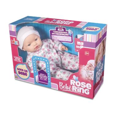 Imagem de Boneca Bebê Reborn Neca Fala Sons Rose Ring, Milk Brinquedos