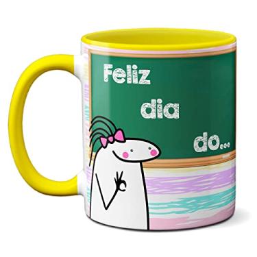 Imagem de Caneca Feliz Dia Dos Professores Flork Meme Professora Boa (Amarela)