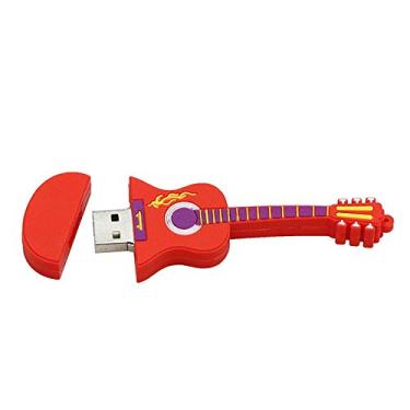 Imagem de Qianlianjie 32 GB Guitarra Vermelha Modelo U Stick Pen Drive USB 2.0 Stick PenDrive Memória Flash Drive U Disco Flash Drive Disco Polegar U Disco