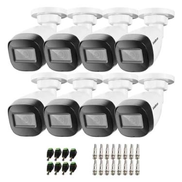 Imagem de Kit 08 Câmeras Intelbras Vhd 3230 B Sl Bullet Starlight Full Hd 1080p com Ir 30m tecnologia Hdcvi e visão noturna colorida + conectores