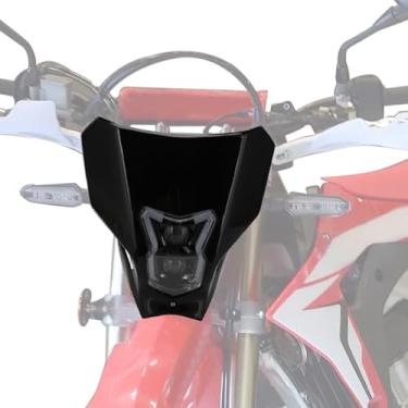 Imagem de IUVWISN Kit de farol de LED para bicicleta suja, à prova d'água, lâmpada universal para YZ125 YZ250 YZ250F YZ450 YZ450F WR250F DRZ400 DRZ400SM Dirt Pit Bike Enduro Motocross Dual Sport Preto