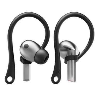 Imagem de elago Ganchos de ouvido compatível com fones de ouvido Samsung Galaxy Buds 3 e Galaxy Buds 3 Pro, antiderrapante, design ergonômico, ajuste confortável (preto)