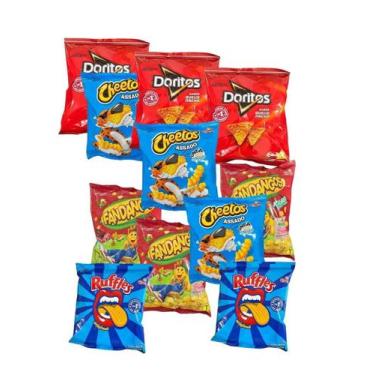 Imagem de Kit 64 Un Salgadinhos Fandangos +Doritos+Ruffles+Cheetos - Elma Chips