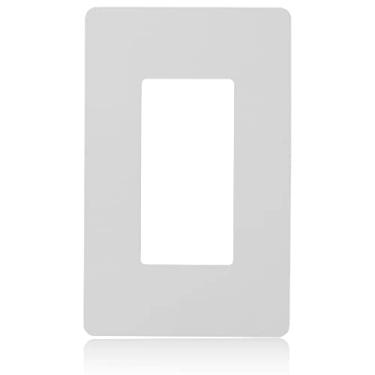 Imagem de Faith Placas de parede sem parafuso para decoração de 1 aparelho, capas de tomada seguras para crianças, 12 cm A x 7 cm C, serve para GFCI, receptáculo USB, reguladores de intensidade de luz e controles de iluminação, listado pela ETL, branco