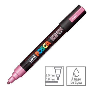 Imagem de Marcador Posca Uni-ball Pc-5m Rosa Metálico M13 7.5177 1 ed - Uni Ball