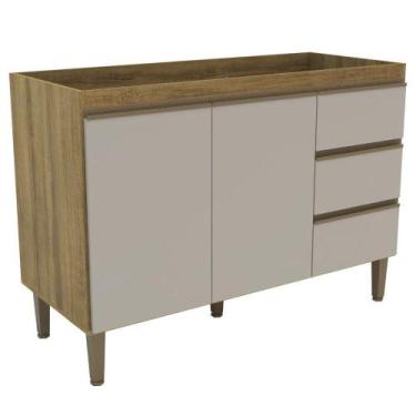 Imagem de Balcão Pia Mademovel 102407 Margarida 2 Portas 3 Gavetas Sem Tampo 120