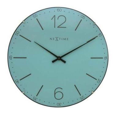 Imagem de Relógio Parede Turquesa Nextime D=35cm - Atual Conceito
