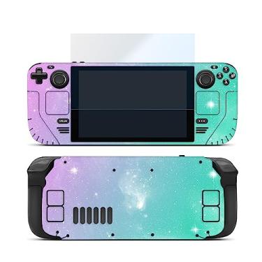 Imagem de Capa de decalque Skin Wrap para Steam Deck Adesivo protetor de tela de vidro HD de uma peça para PC portátil de jogos (Multi)