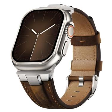 Imagem de Pulseira de Couro Suitisbest para Apple Watch Ultra (49mm e 42mm)