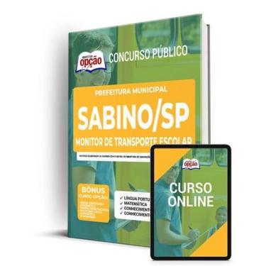 Imagem de Apostila Prefeitura de Sabino - SP - Monitor de Transporte Escolar - A