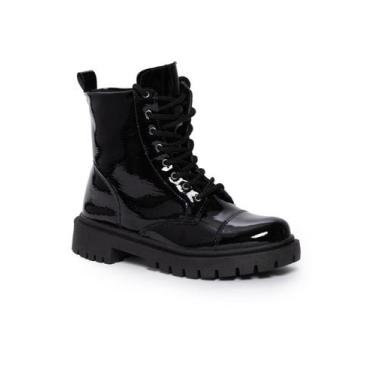 Imagem de Bota Coturno Feminina- Street Call, Preto verniz, 38