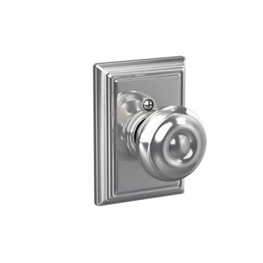 Imagem de Schlage Lock Company F170GEO625ADD Maçaneta de porta georgiana falsa simples cromada polida com a rosa decorativa Addison
