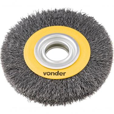 Imagem de Escova Circular Ondulada 6X3/4 Furo 1.1/4 Aço Carbono Poli