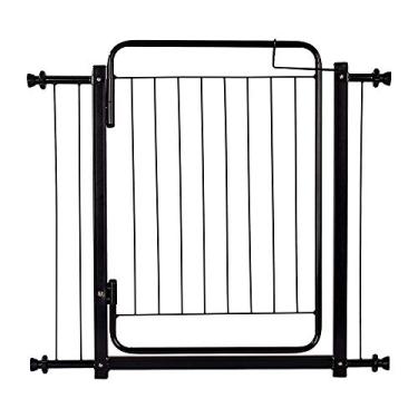 Imagem de Portão Grade de Proteção Tamanho Ajustável de 79 até 84 cm Segurança Cachorro Pets Bebe Crianças Porta Vãos - Acompanha Extensores