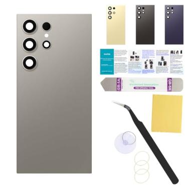 Imagem de UooFide Compatível com Samsung Galaxy S24 Ultra tampa traseira vidro de substituição 6,8 polegadas SM-G928 Todas as operadoras com manual de instalação + kit de ferramentas de reparo (cinza titânio)