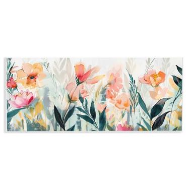 Imagem de Stupell Industries Design de arte de placa de parede Flower Garden Whispers por Elara Yasna, 18 x 43 cm