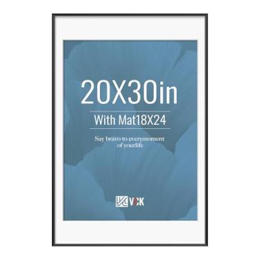 Imagem de VCK Moldura de pôster preta de 50 x 76 cm, moldura de alumínio – exibe pôsteres de 45 x 61 cm com tapete ou 50 x 76 cm sem, montagem na parede, decoração de casa para sala de estar, escritório, parede