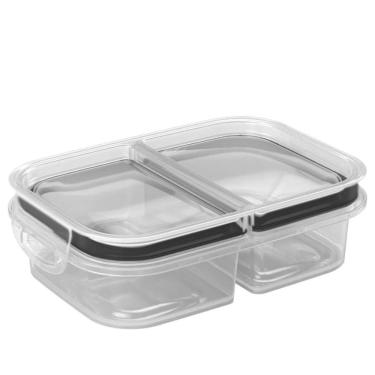 Imagem de Marmita hermética Trava Mais com 2 divisórias Plasutil ref. 17787